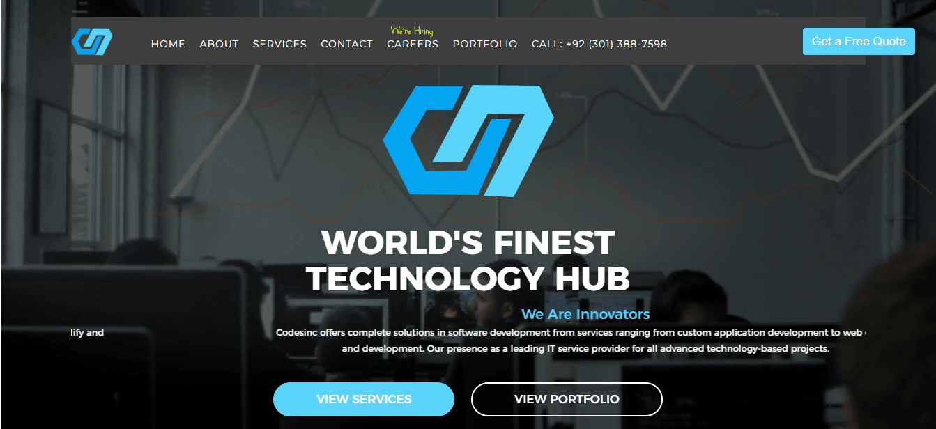 CodesInc – IT Solutions & Services - Next.js, Tailwind CSS, JavaScript by Muhammad Asad, Full Stack Engineer