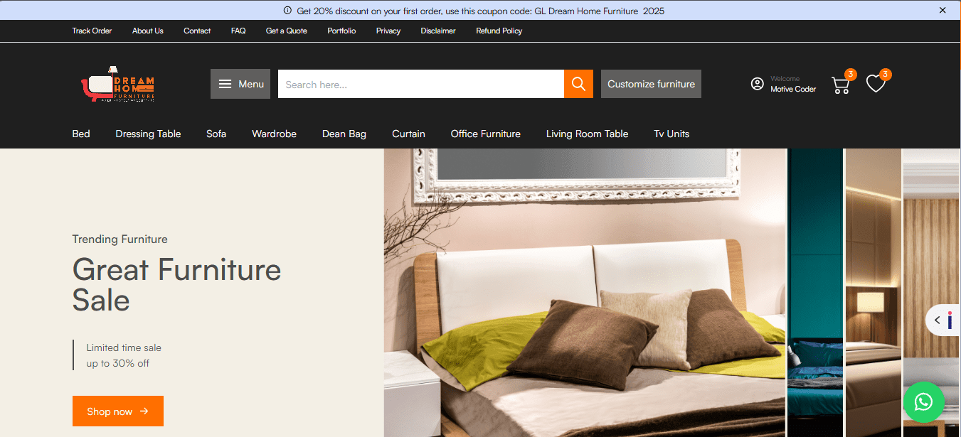 GL Dream Home - Next.js, React.js, Tailwind CSS, JavaScript by Muhammad Asad, Full Stack Engineer
